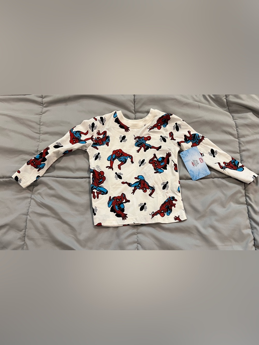 Marvel Boy's Gray Spider-Man Hoodie with Blue Puffer Vest and SpiderMan Shirt 3T - Picture 6 of 9